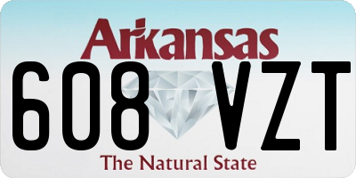 AR license plate 608VZT