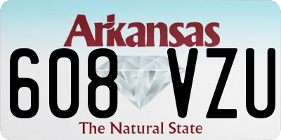 AR license plate 608VZU