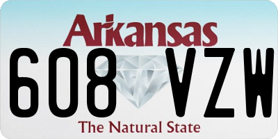 AR license plate 608VZW