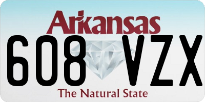 AR license plate 608VZX