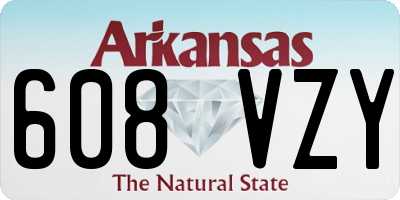 AR license plate 608VZY
