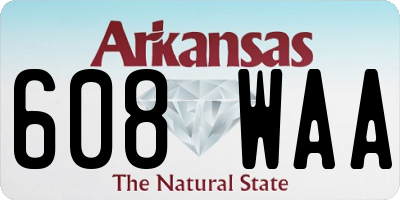 AR license plate 608WAA