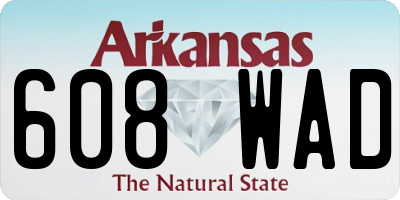 AR license plate 608WAD
