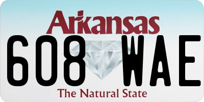 AR license plate 608WAE