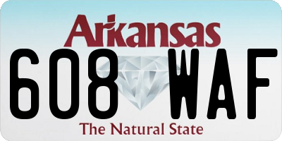 AR license plate 608WAF