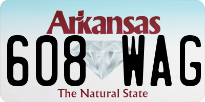 AR license plate 608WAG