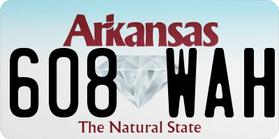 AR license plate 608WAH