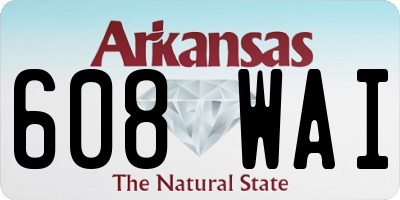 AR license plate 608WAI