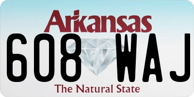 AR license plate 608WAJ