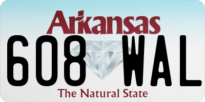 AR license plate 608WAL