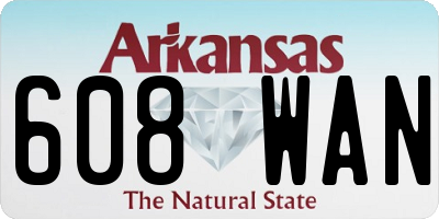 AR license plate 608WAN