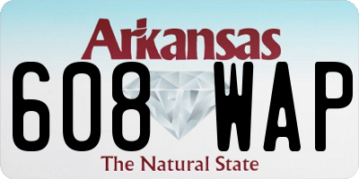 AR license plate 608WAP