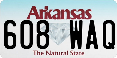 AR license plate 608WAQ