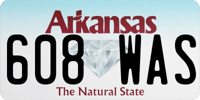 AR license plate 608WAS