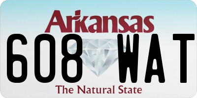 AR license plate 608WAT