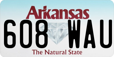AR license plate 608WAU