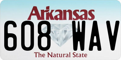 AR license plate 608WAV