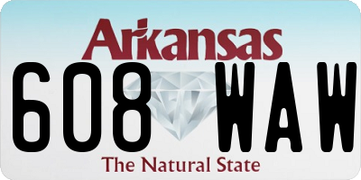 AR license plate 608WAW