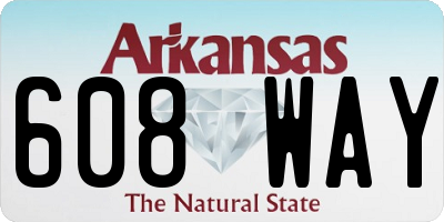 AR license plate 608WAY