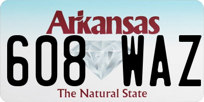 AR license plate 608WAZ