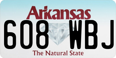 AR license plate 608WBJ