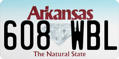 AR license plate 608WBL