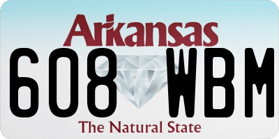 AR license plate 608WBM