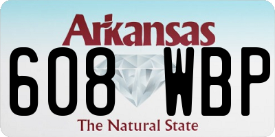 AR license plate 608WBP
