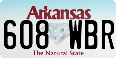 AR license plate 608WBR