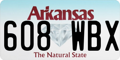 AR license plate 608WBX