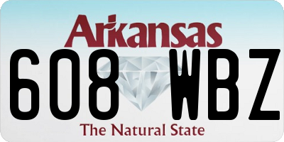 AR license plate 608WBZ
