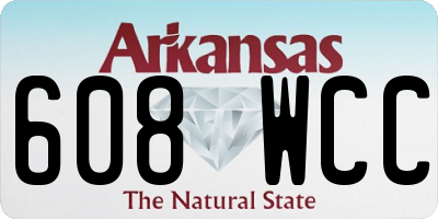 AR license plate 608WCC