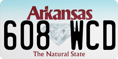 AR license plate 608WCD