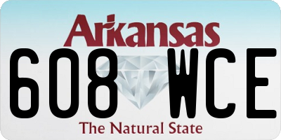 AR license plate 608WCE