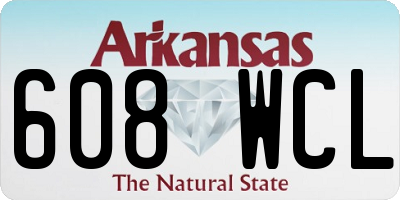 AR license plate 608WCL