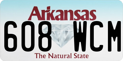 AR license plate 608WCM