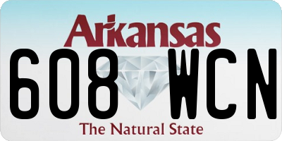 AR license plate 608WCN