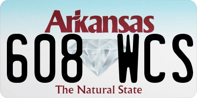 AR license plate 608WCS
