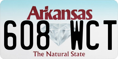 AR license plate 608WCT