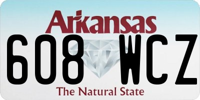 AR license plate 608WCZ