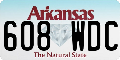 AR license plate 608WDC