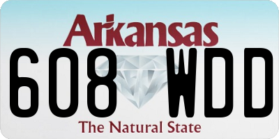 AR license plate 608WDD