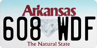 AR license plate 608WDF