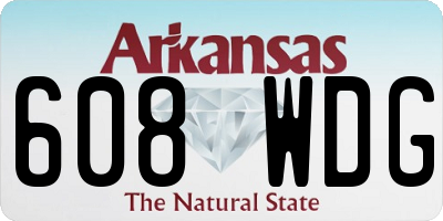 AR license plate 608WDG