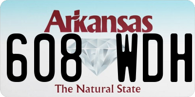 AR license plate 608WDH