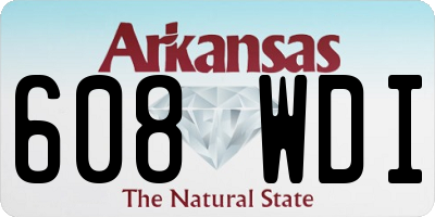 AR license plate 608WDI