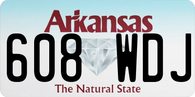 AR license plate 608WDJ