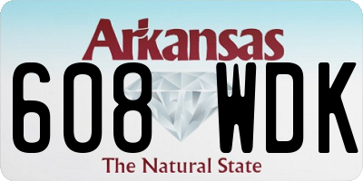 AR license plate 608WDK