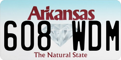 AR license plate 608WDM