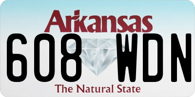 AR license plate 608WDN
